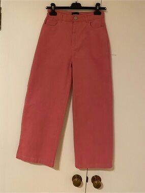 Frank & Oak Wide-Leg Jeans in Dusty Rose